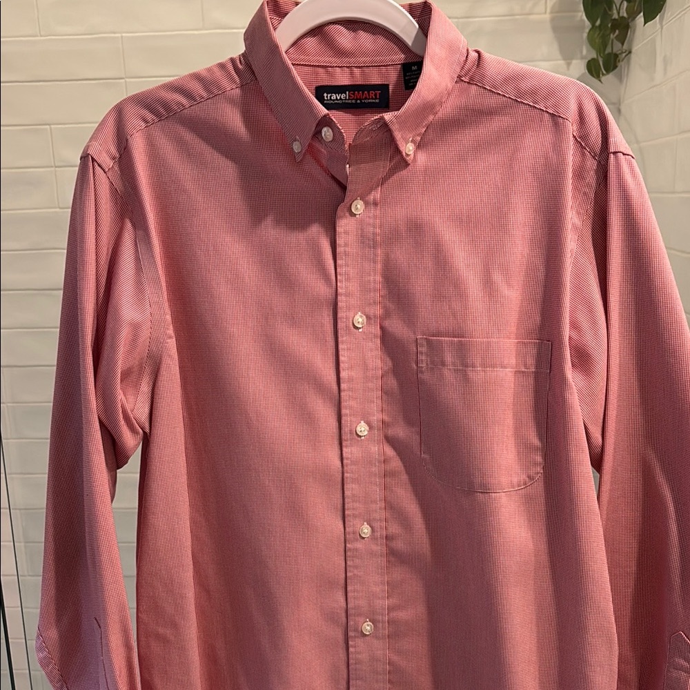 Men's Red Button-Down Shirt